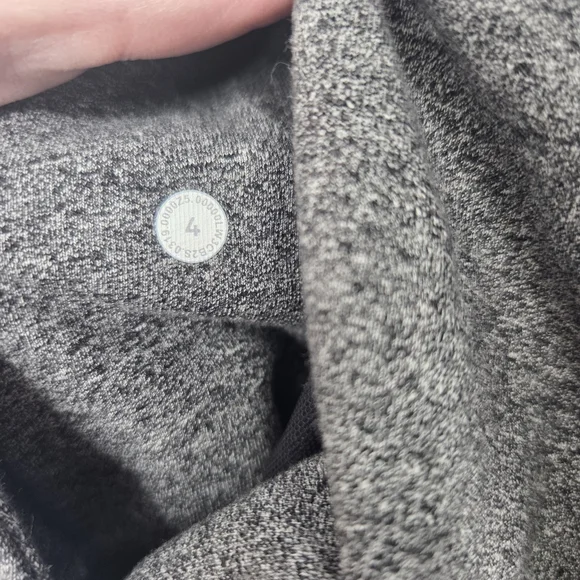 Lululemon Scuba Crew Pullover sweatshirt Heathered Speckled Black Grey size 4 - Picture 4 of 5